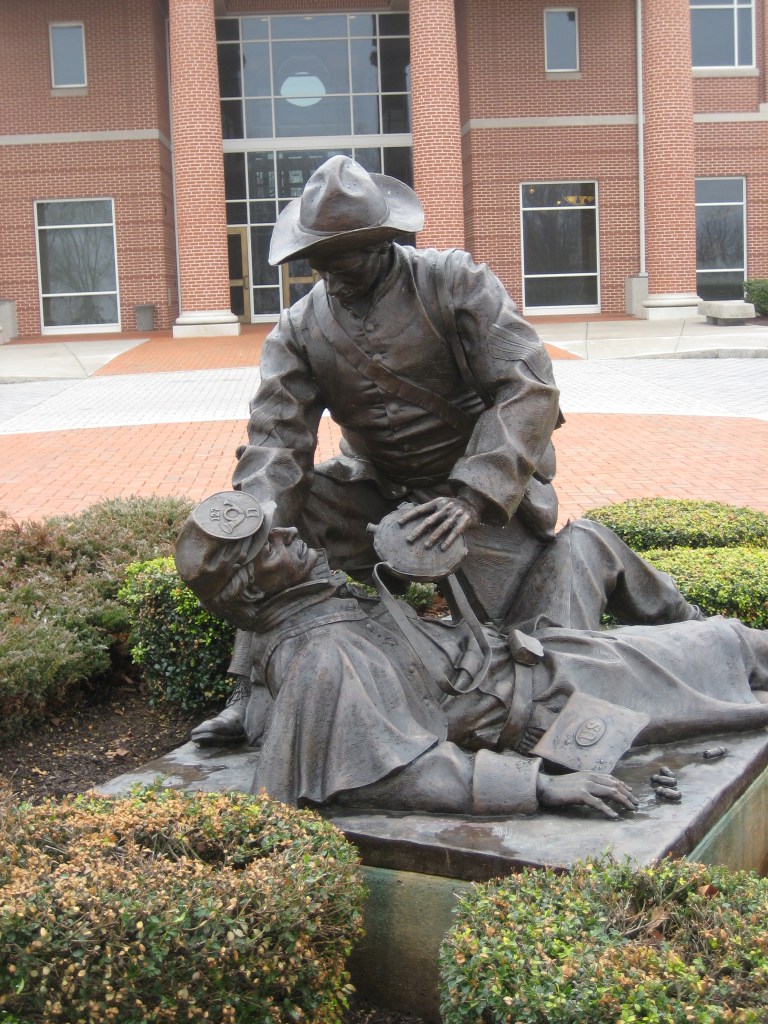 Statue of Richard Kirkland giving water to a wounded soldier