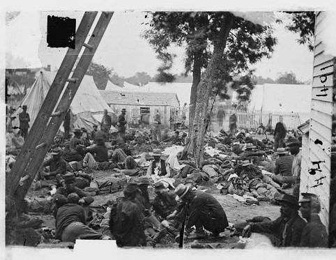 Union field hospital, Savage Station, Virginia, June 1862.